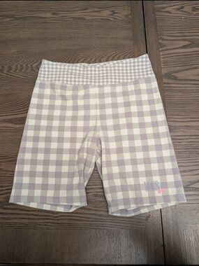 Vans Plaid Biker Shorts in Purple and Gray Size M